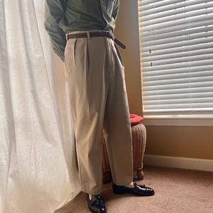 Polo Ralph Lauren Andrew Khaki Pleated High rise 90s chinos mens 31